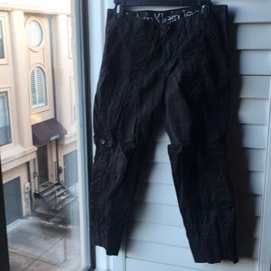 Black cotton cargo Calvin Klein pants